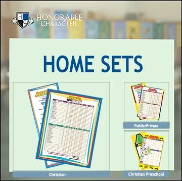 A mother and her homeschooled child who is showing positive behaviors thanks to the HONORABLE CHARACTER™ Home Set.