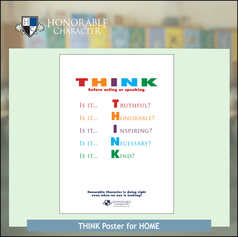 THINK Posters for Home (11.5 x 16.5)