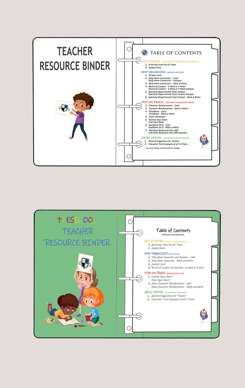 Teacher Resource Binders - PUBLIC / PRIVATE [29.99 Per Teacher]