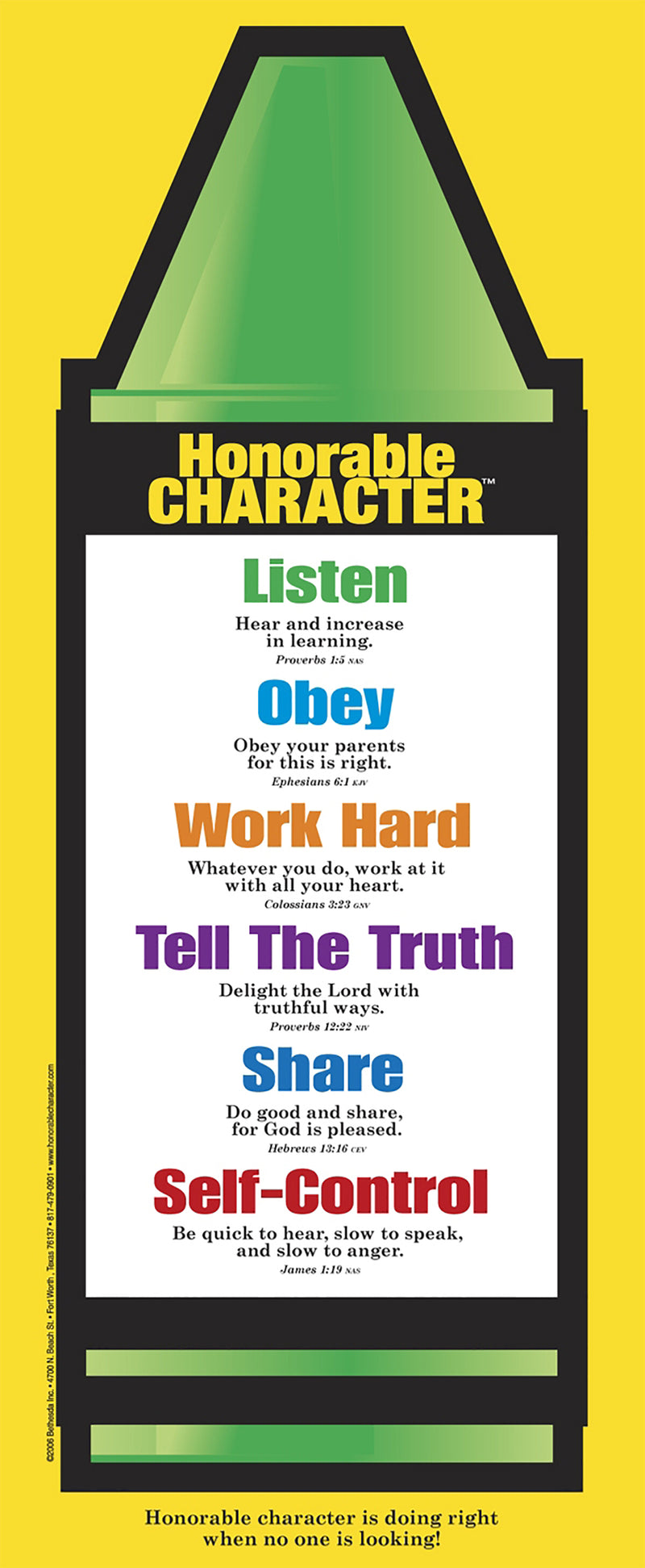Replacement Home Character Poster- PRESCHOOL CHRISTIAN